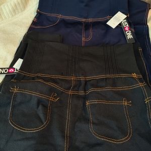 Knit slim denim leggings